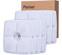 Parner Lot de 8 filtres pour Fontaine pour Animal Domestique en résine et Coton Actif