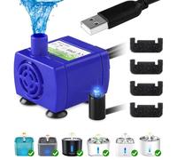 Parner Pompe de fontaine à eau pour chat, pompe à eau pour acier inoxydable, fontaine LED, compatible avec moteur pour animal de compagnie