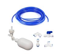 PAROAD Kit de raccordement universel de 5 m - Robinet flotteur en plastique pour réservoir, aquarium, bassin à eau, bassins, aquariums à poissons