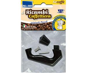 PARODI & PARODI 2-3 Tasses Moka, compatibles Bialetti et Autres Marques 1 Poignée de Remplacement pour Cafetière, Neutre, Standard