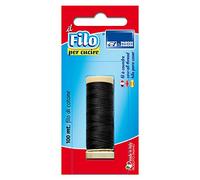 PARODI & PARODI - Bobine de fil à coudre de 100 m, 20 g, en coton, pour aiguilles à coudre, idéale pour la couture à la main, fabriquée en Italie, couleur noire.