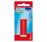 PARODI & PARODI - Bobine de fil à coudre de 100 m, 20 g, en coton, pour aiguilles à coudre, idéale pour la couture à la main, fabriquée en Italie, couleur rouge