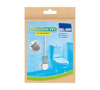 PARODI & PARODI - Brosse Toilettes WC Démontable, Brosse WC Suspendu et Crochet Adhésif Montage Mural/Sol, Balai Toilette Hauteur 36,7, Accessoires Salle de Bain et Camping, Balayette Petite et Légère
