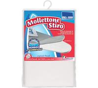 Parodi & Parodi - "Il Molletone Stiro", article 198, Housse pour planche à repasser universelle 130 x 45 cm env., couverture en polyester résistant à la chaleur de couleur blanc, garantit douceur et fluidité lors de l'utilisation