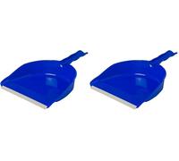 PARODI & PARODI - Pelle à poussière à Long Manche, en Plastique avec Embout antidérapant en Caoutchouc, idéale pour Le Nettoyage de la Maison, ramassage des déchets (Lot de 2)