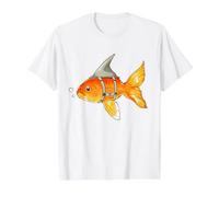 Parodie Amusante aileron de Requin Dos Poisson Rouge T-Shirt Graphique avec Valeur