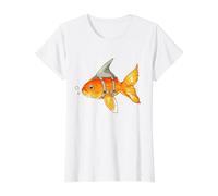Parodie Amusante aileron de Requin Dos Poisson Rouge T-Shirt Graphique avec Valeur
