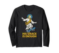 Parodie chrétienne His Grace is Enough Retro Women Faith Manche Longue