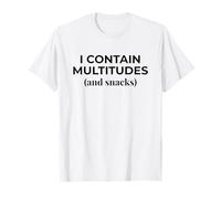 Parodie de Walt Whitman I Contain Multitudes and Snacks T-Shirt