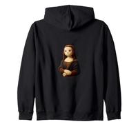 Parodie en Peluche Mona Lisa - Mignon Sourire Renaissance Sweat à Capuche