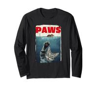 Parodie Funny Cat - Paws Le Requin Blanc Manche Longue