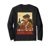 Parodie rétro Gobblegool Turquie Day Thanksgiving Homme Femme Manche Longue