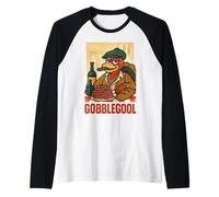 Parodie rétro Gobblegool Turquie Day Thanksgiving Homme Femme Manche Raglan