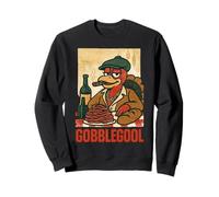 Parodie rétro Gobblegool Turquie Day Thanksgiving Homme Femme Sweatshirt