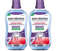 Parodontax Bain de bouche Renforcement et protection des gencives Cliniquement prouvée Protection des gencives Aide à renforcer et protéger le bord des gencives, menthe fraîche 300 ml (Lot de 2)