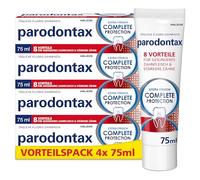 Parodontax Complete Protection Dentifrice au fluorure 4 x 75 ml Aide à réduire et à prévenir les saignements des gencives