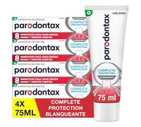 PARODONTAX Dentifrice Complete Protection Blancheur, Offre 8 Bénéfices Spécifiques pour des Gencives Saines et des Dents Fortes, Aide à Garder des Dents Blanches, Lot de 4 x 75 ml