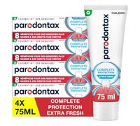 PARODONTAX Dentifrice Complete Protection Fraîcheur Intense, Lot 4 x 75 ml | Offre 8 Bénéfices Spécifiques pour des Gencives Saines et des Dents Fortes, Aide à Garder l'Haleine Fraiche