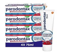 PARODONTAX - Dentifrice Complete Protection Fraîcheur Intense - Offre 8 Bénéfices Spécifiques pour des Gencives Saines & des Dents Fortes - Aide à Garder l'Haleine Fraiche - 4 x 75 ml