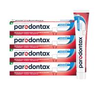 PARODONTAX - Dentifrice Fraîcheur Intense - Eucalyptus & Menthe - Aide à Améliorer la Santé des Gencives & à Converser une Haleine Fraiche - Agit Contre la Plaque Dentaire - 4 x 75 ml