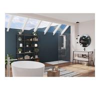 Paroi Alpha Solo 140 Chromé Transparent - KINEDO PA608CTNE