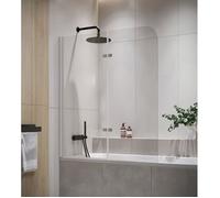 Paroi baignoire Badplaats - Modèle Austin - 120 x 140 cm - Verre transparent - Nano revêtement 5mm
