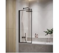 Paroi baignoire Medal 60 x 140 cm Badplaats - noir - verre transparent