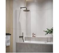 Paroi baignoire Torino 60 x 140 cm Badplaats - chrome - 5mm nano revêtement, verre transparent