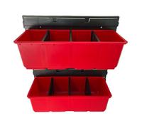 Paroi d'atelier - Qbrick System - Container Set Nr. 5 - 39 x 35 cm - 2 étagères