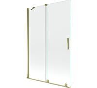 Paroi de baignoire à deux ailes Mexen Velar 120 x 150 cm, verre doré