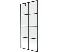Paroi de baignoire Mexen Next 80 x 150 cm, 1 vantail, noir, verre de 6 mm