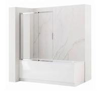 Paroi De Baignoire Rea Dario 100 Chromé Verre 0 6X100X140Cm