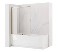 Paroi De Baignoire Rea Dario 80 Or Brossé Verre 0 6X80X140Cm