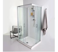 PAROI DE DOUCHE 3 FACES 80X120X80 VERRE CLAIR 6MM