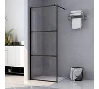 Paroi de douche à l italienne à verre ESG Noir 100x195 cm Noir G