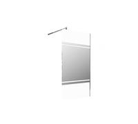 Paroi de douche à l'italienne avec effet miroir - 120 x 200 cm - ZENADO