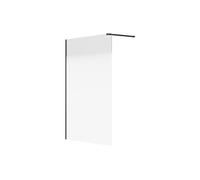 Paroi de douche à l'italienne brume - 140 x 200 cm - Noir mat - POMARO