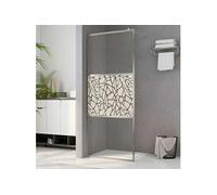 Paroi de Douche à l'Italienne Cabine de Douche Cloison de Douche Salle de Bain Maison Intérieur Verre ESG Pierre 140x195 cm
