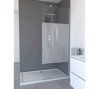 Paroi de Douche à l'italienne en verre AURLANE Parma 2 80x200cm