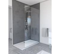 Paroi de Douche à l'italienne en verre AURLANE Parma 2 Transparent 120cm