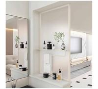 Paroi De Douche À L'italienne, Étagères De Séparation, Cloisons en Verre avec Porte-Serviettes, pour Chambre, Salle De Bain Et Toilettes(White-a,30x80 cm)