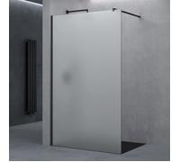 Paroi de douche à l'italienne opaque Sogood Bremen1VS 100cm verre de sécurité 8mm profilé noir