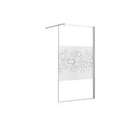 Vente-unique - Paroi de douche à l'italienne sérigraphiée - 140 x 200 cm - PAULINA III
