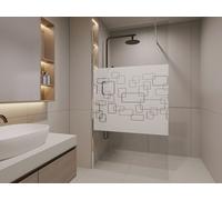 Paroi de douche à l'italienne sérigraphiée - 140 x 200 cm - PAULINA III