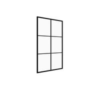 Paroi de douche à l'italienne sérigraphiée - Noir mat - 120 x 200 cm - VENTANITA