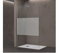 Paroi de douche à l'italienne SOGOOD Bremen1MS 120x200cm verre de sécurité stabilisateur rectangulaire