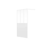 Paroi de douche à l'italienne style atelier - Blanc mat - 120 x 200 cm - URBANIK