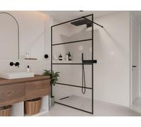 Paroi de douche à l'italienne style industriel - 120 x 200 cm - INAYA II