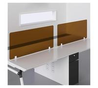 Paroi de douche autoportante translucide - Lot de 1 pare-vue pour bureau et salle de classe - Barrière de protection portable avec base stable, panneau de protection de qualité commerciale (marron