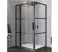 Paroi de Douche avec Porte Riho Grid Shield Deux parois fixes 1100x2000x1000mm